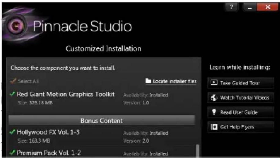 PINNACLE Studio 16 Plus - Het welkomstscherm - 2