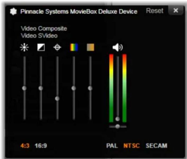 Pinnacle Systems MovieBox Deluxe Device Reset Video Composite Video SVideo 4:3 16:9 PAL NTSC SECAM