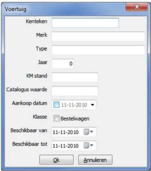 Nedsoft RittenRegistratie 2013 Pro - Voertuig invoeren: - 1