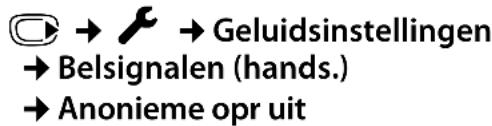 GIGASET C610 Onyx - Belsignaal voor anonieme oproepen uit-/inschakelen - 1