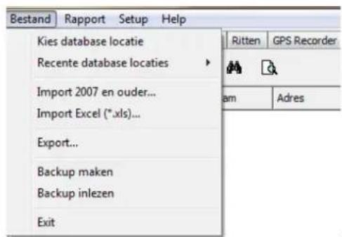 Nedsoft RittenRegistratie 2012 Pro - Backup & Restore - 1