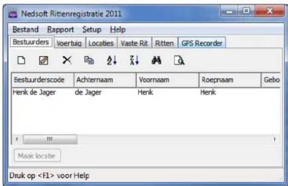 Nedsoft RittenRegistratie 2012 Pro - Database locae opgeven. - 2