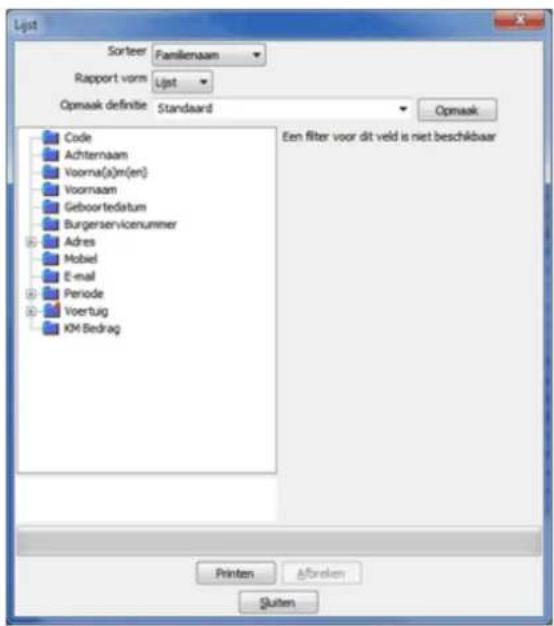 Nedsoft RittenRegistratie 2012 Pro - Printen van rapporten - 1
