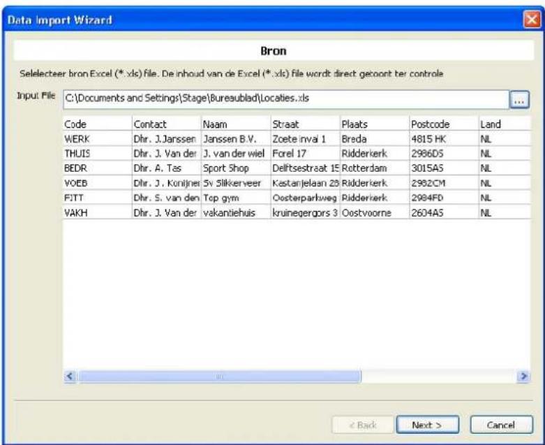 Nedsoft RittenRegistratie 2012 Pro - Importeren van Excel bestanden - 1