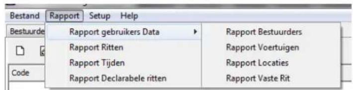 Nedsoft RittenRegistratie 2012 Pro - Printen van rapporten - 2