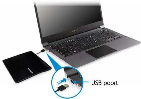 SAMSUNG NP900X4D - Het cd-rom-station aansluiten - 1