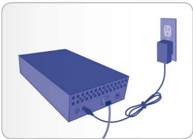 LACIE 301516EK - STAP 2: de drive inschakelen - 1