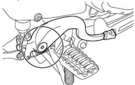 YAMAHA XTZ1200 - Controleren en smeren van rem- en schakelpedalen - 1