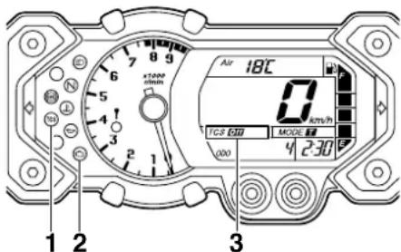 Air 18°C 0 km/h TCS 600 MODE 230 000 1 2 3
