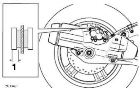 YAMAHA VERSITY300 - Controleren van voor- en achterremblokken - 2