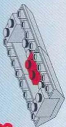 3D mechanical component diagram with red highlighted section (no text or symbols)