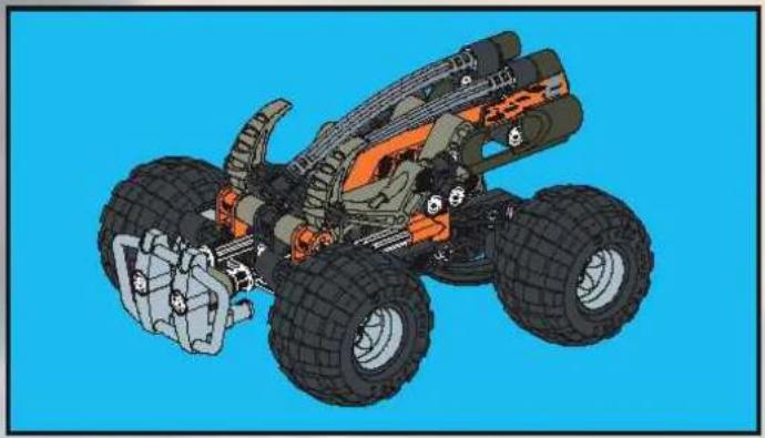 Illustration of a multi-terrain off-road vehicle with visible tracks and suspension components (no text or symbols)