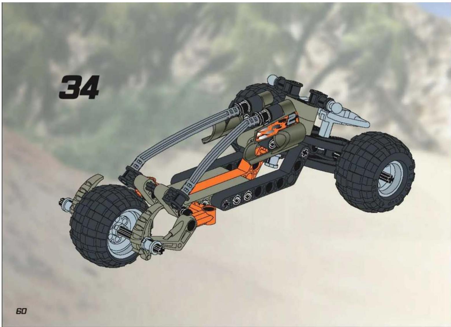 3D rendered model of a multi-axle vehicle with visible tires, suspension, and engine components (no text or symbols)