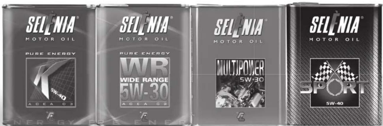 SELENIAMOTOR OIL PURE ENERGY 5W-40 ACEA C3 SELENIAMOTOR OIL PURE ENERGY WR WIDE RANGE 5W-30 ACEA C2 SELENIAMOTOR OIL MULTIPOWER 5W-30 SELENIAMOTOR OIL SPORT 5W-40
