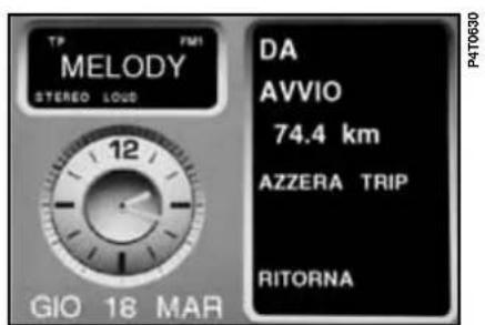 TP FM1 MELODY STEREO LOUD DA AVVIO 74.4 km AZZERA TRIP RITORNA GIO 18 MAR