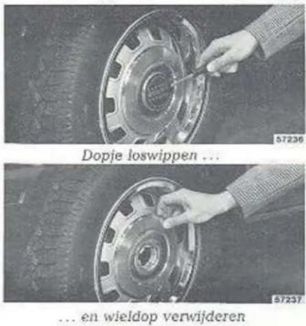Dopje loswippen ... ... en wieldop verwijderen