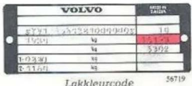 VOLVO 56719 Lakkleurcode 56719