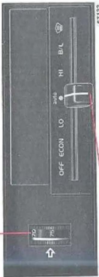 70 75°C OFF ECON LO auto HI B/L 57122