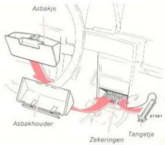 Asbakje Asbakhouder Zekeringen Tangetje 57351
