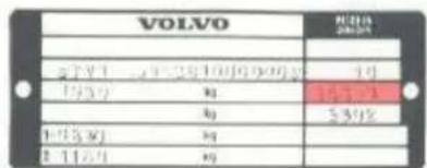 VOLVO 760 GLE TD (1998) - Lakkleurcode - 1