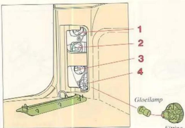 VOLVO 760 (1989) - Gloeilamp in een achterlicht vervangen - 3