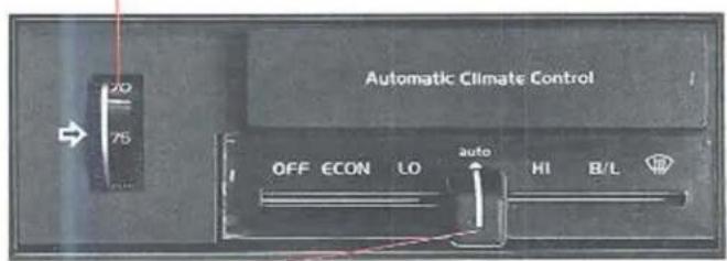 Automatic Climate Control OFF ECON LO auto HI B/L