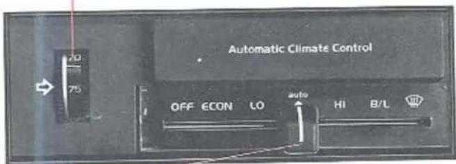 Automatic Climate Control OFF ECON LO auto HI B/L