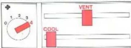 0 1 2 3 4 VENT COOL