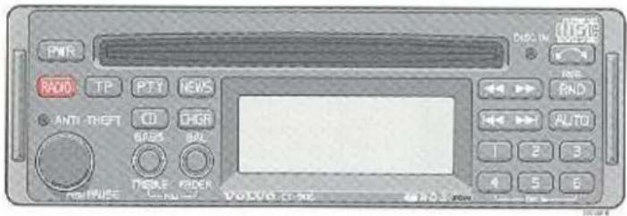 PWR RND TP PTY NEWS ANTI-THEFT CD DGR BAS BAL TROSE FORDER RND AUTO 1 2 3 4 5 6 VOLVO CC-XX