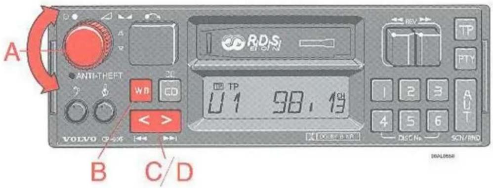 A ANTI-THEFT WN CD < > VOLVO 02-04 B C/D RDSi EPI/AN TP PTY U1 98, 19 TP DISC No. SCN/RND