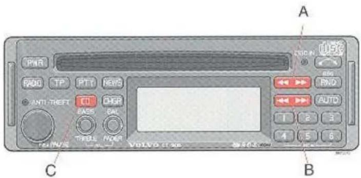 A PWR RWD TP PTT NEWS ANTI-THEFT CO FACS CHGR BAL C TRIPLE POWER VOLVO C1 X60 B 4 5 6 1 2 3 AUTO RWD