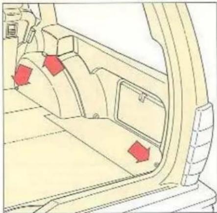 VOLVO 960 (1991) - Zitting verwijderen Verankeringsogen voor lading - 3
