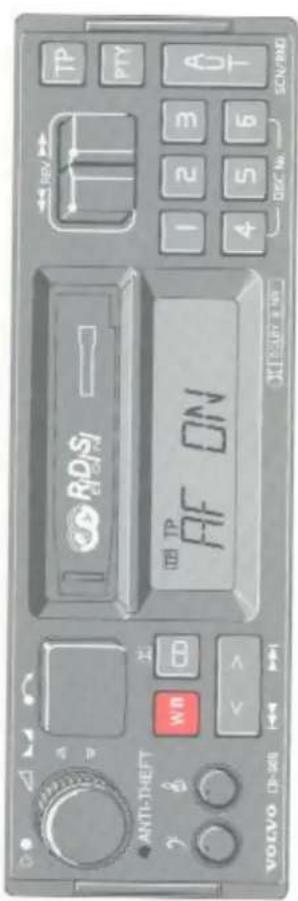 RDSi 1000 ANTI-THEFT WB CD VOLVO CD-368 RF ON REV TP PTY 1 2 3 4 5 6 DEC No SCN/RNG