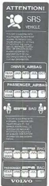 ATTENTIONI SRS VEHICLE DRIVER AIRBAS. PASSENGER AIRBAS. VINES AVR AVR AVR AVR AVR AVR AVR AVR AVR AVR AVR AVR AVR AVR AVR AVR AVR AVR AVR AVR AVR AVR AVR AVR AVR AVR AVR AVR AVR AVR AVR AVR AVR AVR