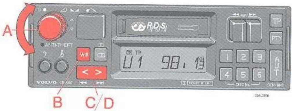 A ANTI-THEFT WN CD VOLVO CR 506 B C/D RDSi TP PTY TP U 1 98, 19 DISC No. SCN/RND