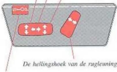 De hellingshoek van de rugleuning