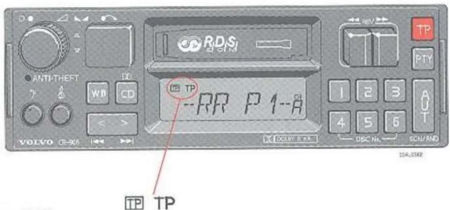 RDSi ANTI-THEFT DG WD CD < > VOLVO CR-95 DC LTR TP TP --RR P 1--A 1 2 3 4 5 6 DISC No. SCN/RND TP TP