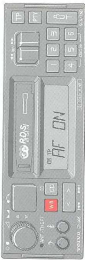 RDSi ANTI-THEFT WD CD TP AF ON VOLVO CR-906 REV TP PTY 1 2 3 4 5 6 OSC No. SCN/ND