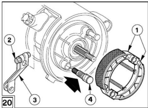 APRILIA Amico 50 (1997) - SMERING NOKAS ACHTERREM (Fig. 20) - 4