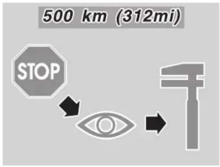 500 km (312mi) STOP