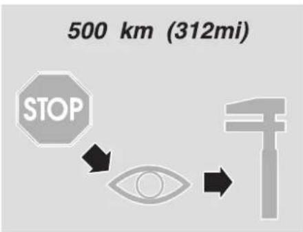 500 km (312mi) STOP