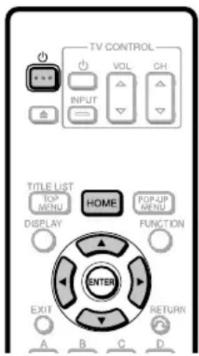 TV CONTROL VOL CH INPUT TITLE LIST TOP MENU HOME POP-UP DISPLAY FUNCTION ENTER EXIT RETURN A B C D