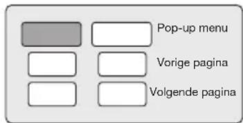 Pop-up menu Vorige pagina Volgende pagina
