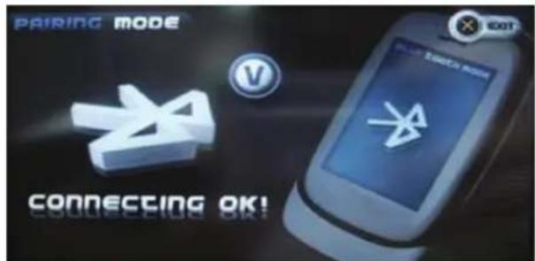 PAIRING MODE V CONNECTING OK! CONNECTING OK! EXIT