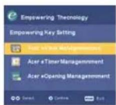 Empowering Thecnology Empowering Key Setting Timer & Timer Management Acer eTimer Management Acer eOpening Management