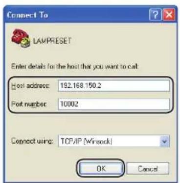 SHARP PGD40W3D - De lamptimer van de projector terugstellen via LAN - 3