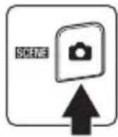 NIKON Coolpix S4150 - Druk in de opnamestand op de knop en tik op SCINE. - 1