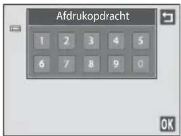 Afdrukopdracht 1 2 3 4 5 6 7 8 9 0 OK