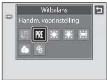 Witbalans Handm. voorinstelling PRE