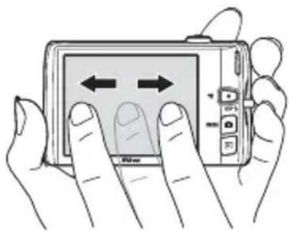 NIKON Coolpix S4150 - Sleep uw vinger over het aanraakpaneel en laat het aanraakpaneel los. - 1